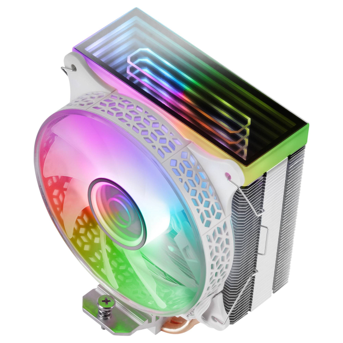Air Cooler CPU Mars Gaming Dual Mirror Infinite ARGB (Branco)