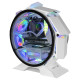 Caixa Micro-ATX Mars Gaming Premium Gaming Circular Vídro Temperado (Branca)