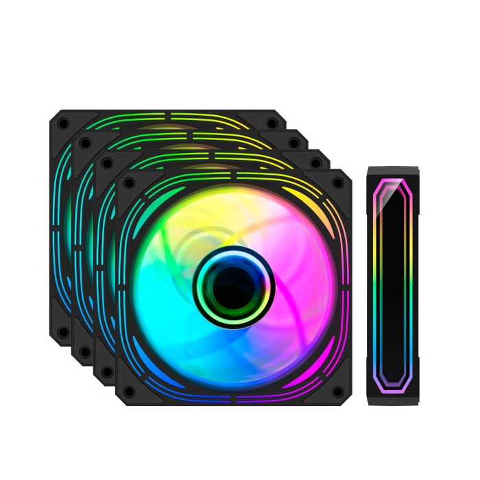 KIT Coolbox 4 Ventoinhas 12cm ARGB Infinity Pro