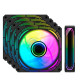 KIT Coolbox 4 Ventoinhas 12cm ARGB Infinity Pro