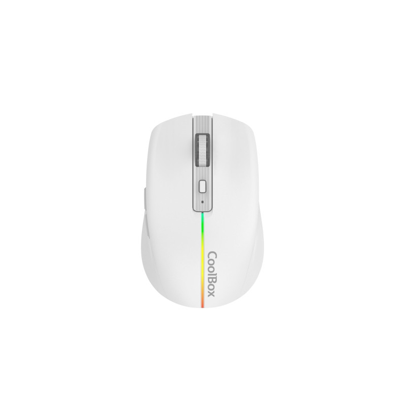Rato Gaming Coolbox Wireless RGB 1600 DPI (Branco)