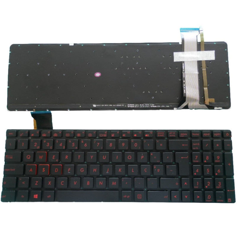 Asus FZ50V Teclado PT Backlight s/Cover - 0KNB0-662CPO00