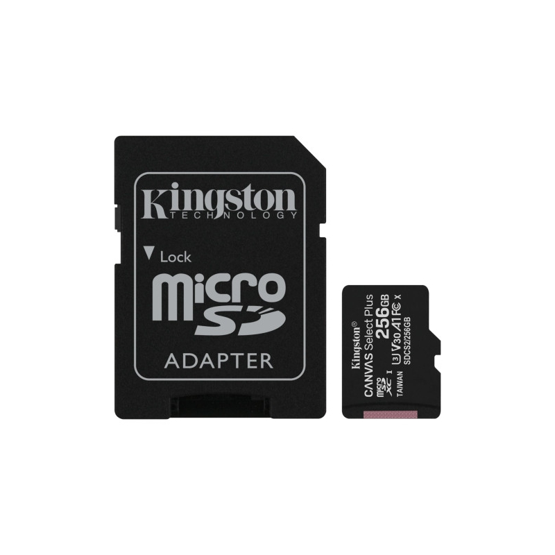 Cartão de Memória Micro SDXC 256GB Canvas Select Plus + Adaptador SD