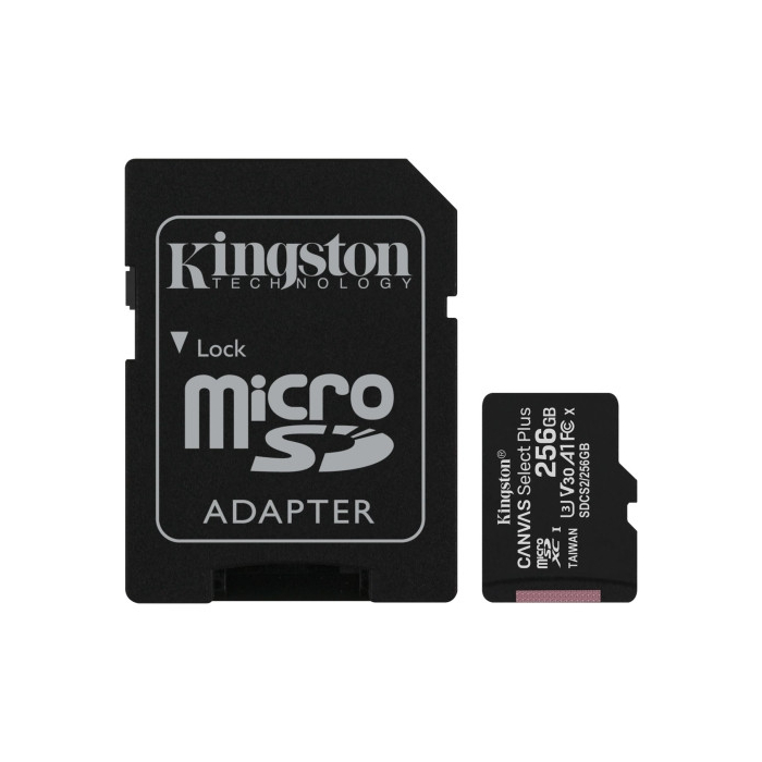 Cartão de Memória Micro SDXC 256GB Canvas Select Plus + Adaptador SD