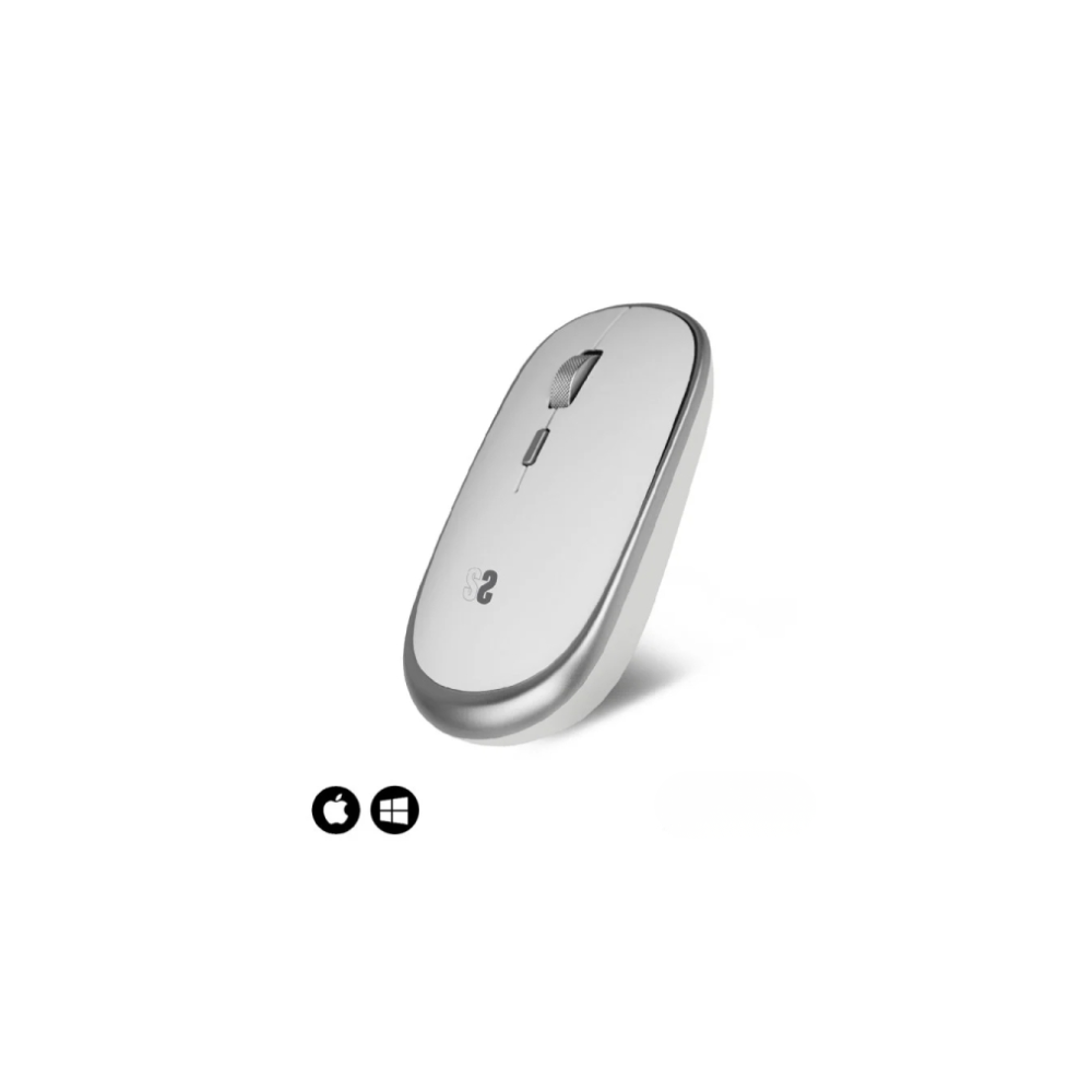 Rato SUBBLIM Mini 54mm x 25mm  Silencioso  Ambidiestro (Branco)