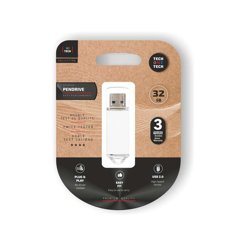 Pendrive Usb 32gb Tech One Tech Basic - Branco