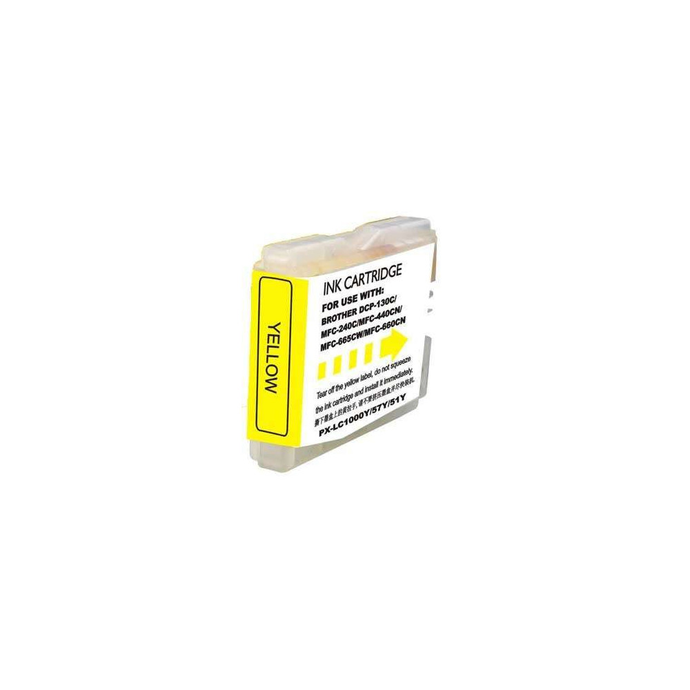 Tinteiro Compatível Brother LC1000XL/LC970XL (Amarelo)