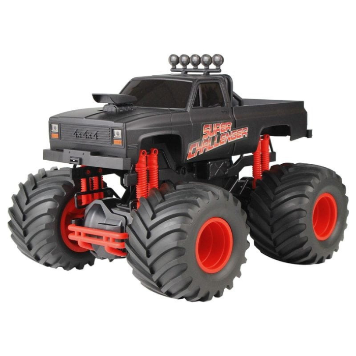 Carro RC Telecomandado Super Big Wheels Racing 1/16 (Preto/ Vermelho)