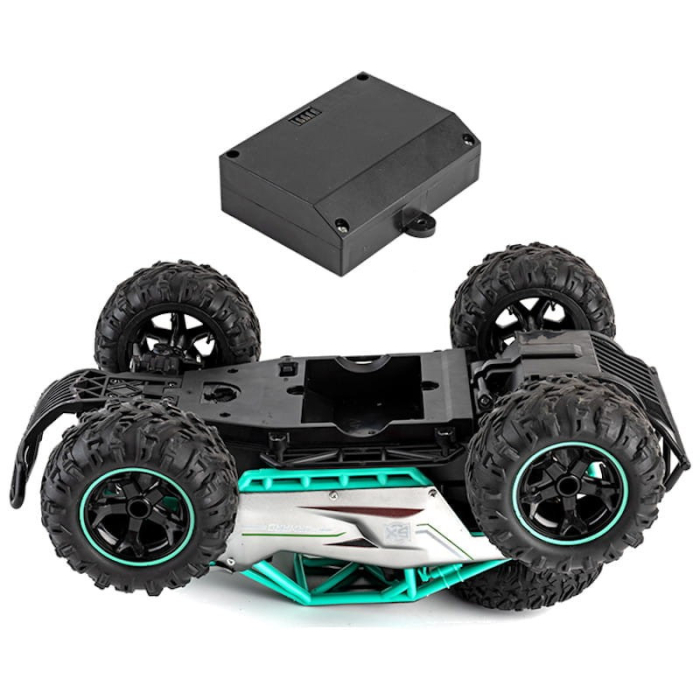 Carro RC Telecomandado 1/14 Monster Truck (Verde/Cinza)