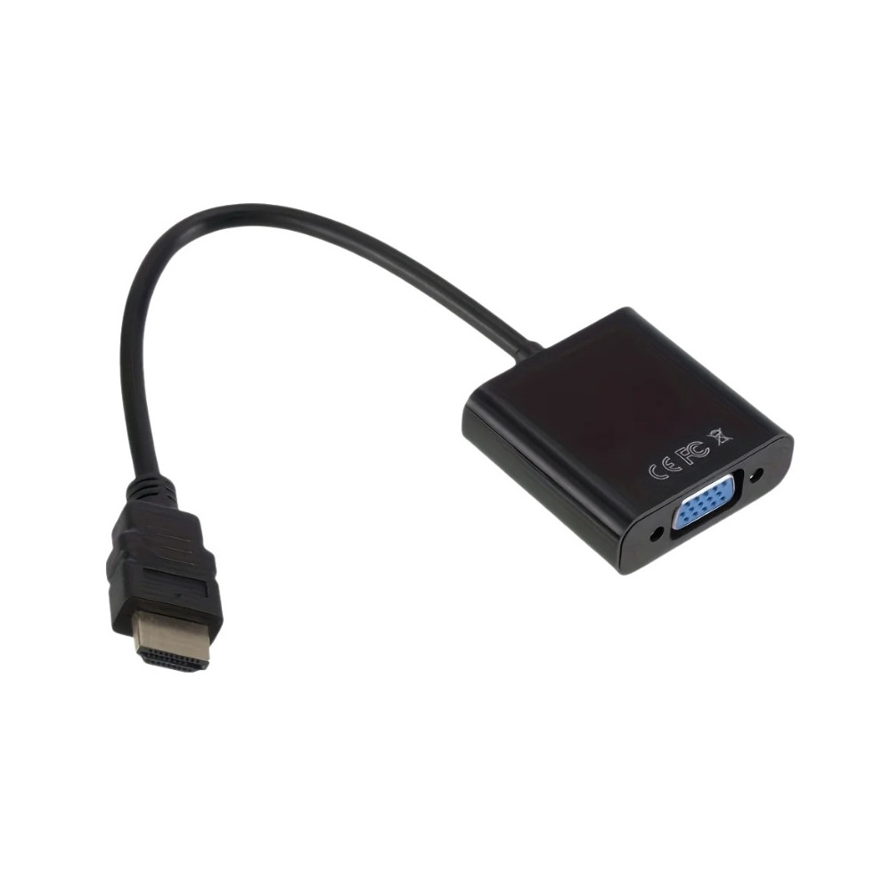 Conversor HDMI para VGA 1080p (Preto)