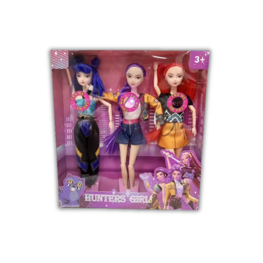 Kit Guerreiras K Pop Demon Hunters, bonecas musicais (Rumi Zoey e Mira)