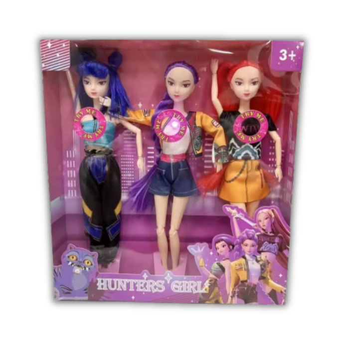 Kit Guerreiras K Pop Demon Hunters, bonecas musicais (Rumi Zoey e Mira)