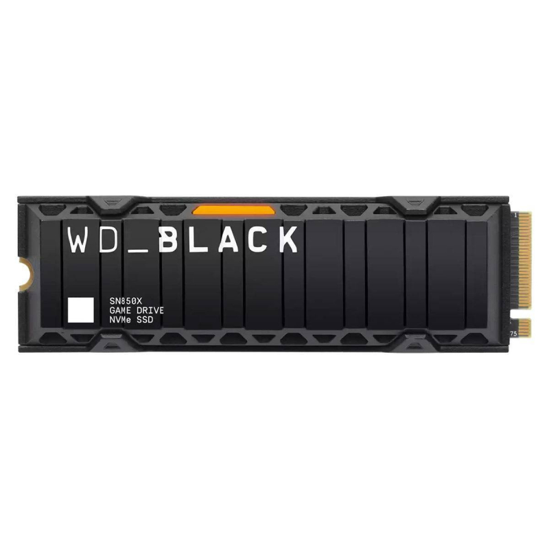 Disco Rígido WD Black SN850X 8TB SSD NVMe PCIe 4.0 M.2 Gen4 com Dissipador 16GT/s 7200MB/s