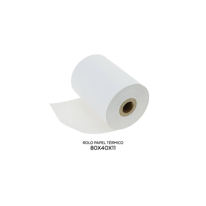 Rolo de Papel Térmico 80x40x11mm (10 Unidades)*Impressora de talões