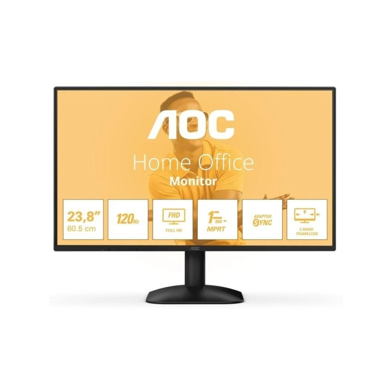 Monitor AOC 23.8" LED IPS FullHD 120Hz HDMI + VGA (Preto)