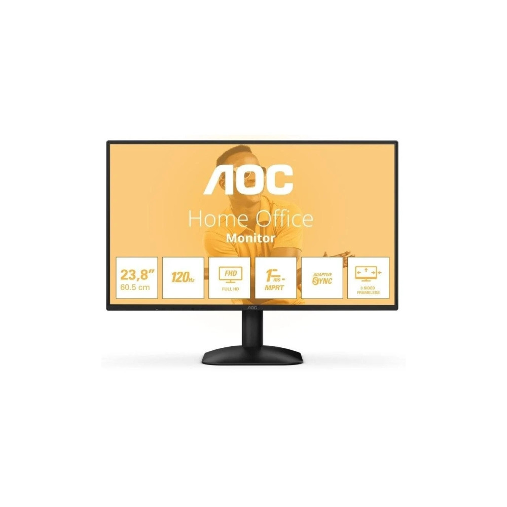 Monitor AOC 23.8" LED IPS FullHD 120Hz HDMI + VGA (Preto)