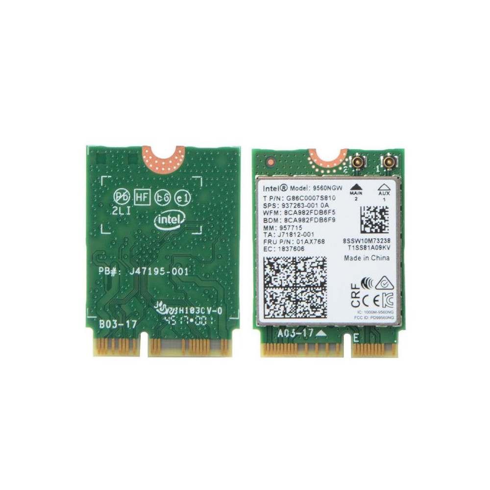 Placa Wifi Intel 9560NGW Wireless-AC 9560 802.11AC PCI-Express Bluetooth 5.1 - 9560NGW