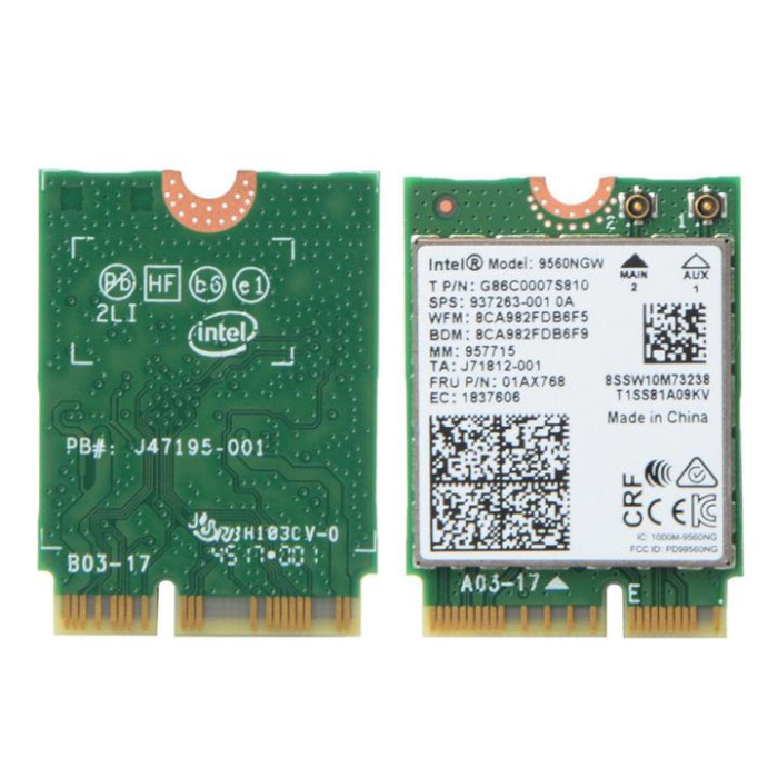 Placa Wifi Intel 9560NGW Wireless-AC 9560 802.11AC PCI-Express Bluetooth 5.1 - 9560NGW
