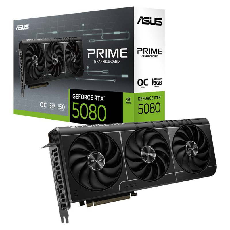 Placa Gráfica Asus NVIDIA GeForce RTX 5080 "Blackwell" Prime OC 16GB GDDR7 DLSS4