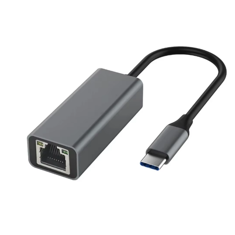 Adaptador Alumínio Type-C - Ethernet 1000Mbps