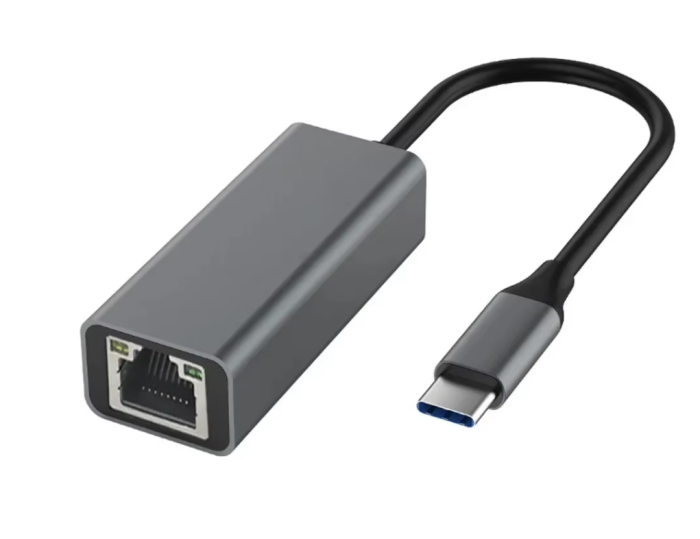 Adaptador Alumínio Type-C - Ethernet 1000Mbps