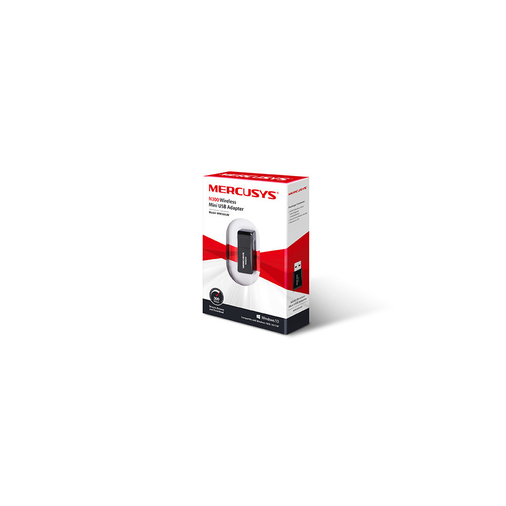 Adaptador de Rede USB Mercusys MW300UM Mini Wi-Fi N300 2.0