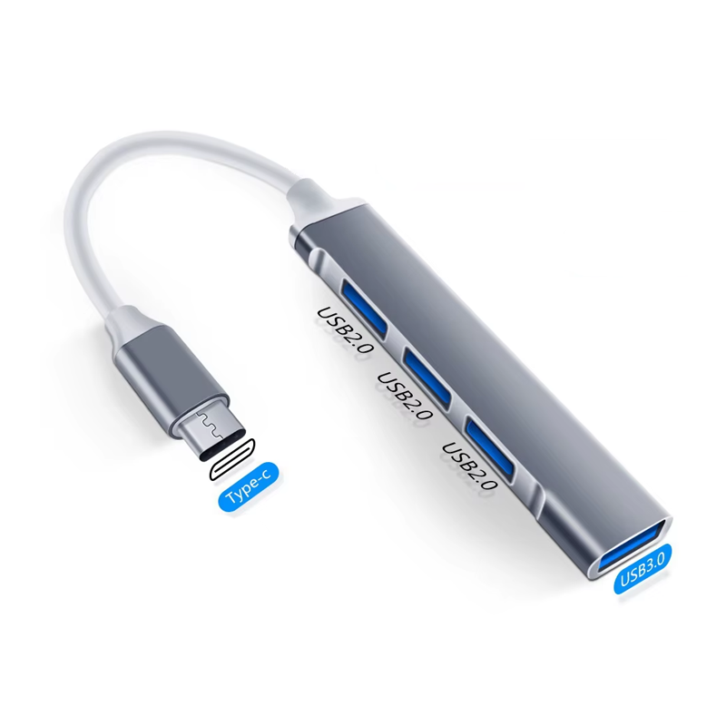Hub Type-C para 4 USB-A 3.0