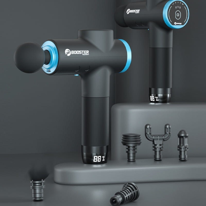 Pistola de Massagem Muscular Booster 12V-M2 6 Cabeças