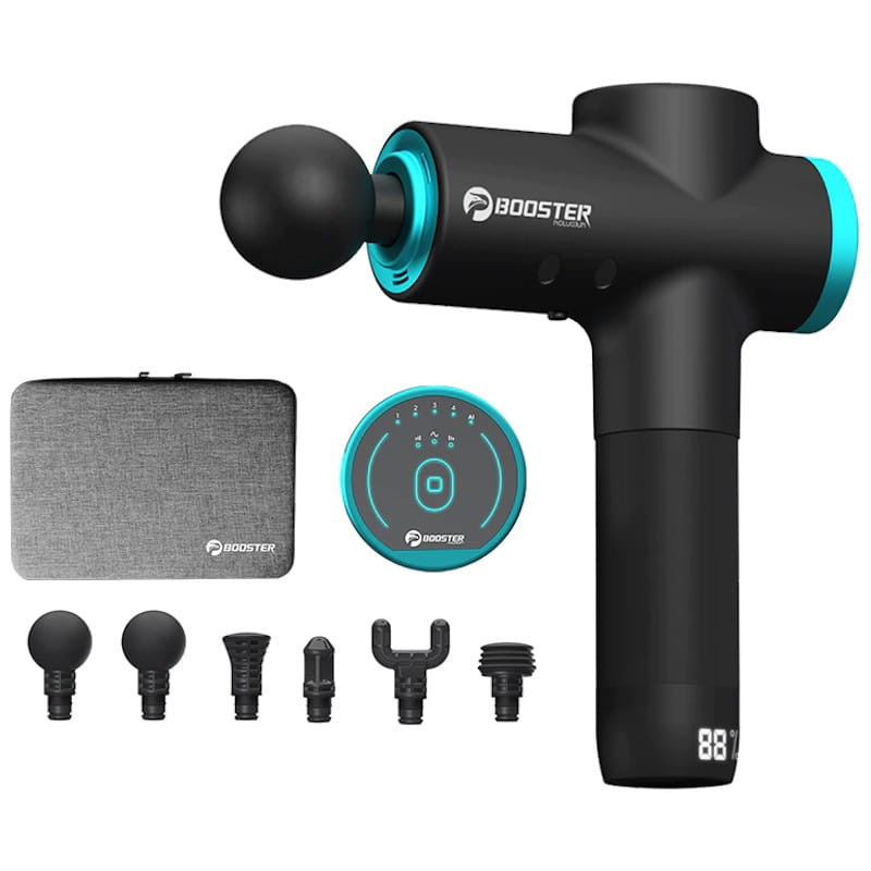 Pistola de Massagem Muscular Booster 12V-M2 6 Cabeças
