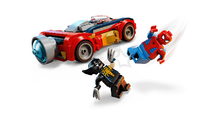 Lego Carro do Spider-Man contra Wolverine Venomizado