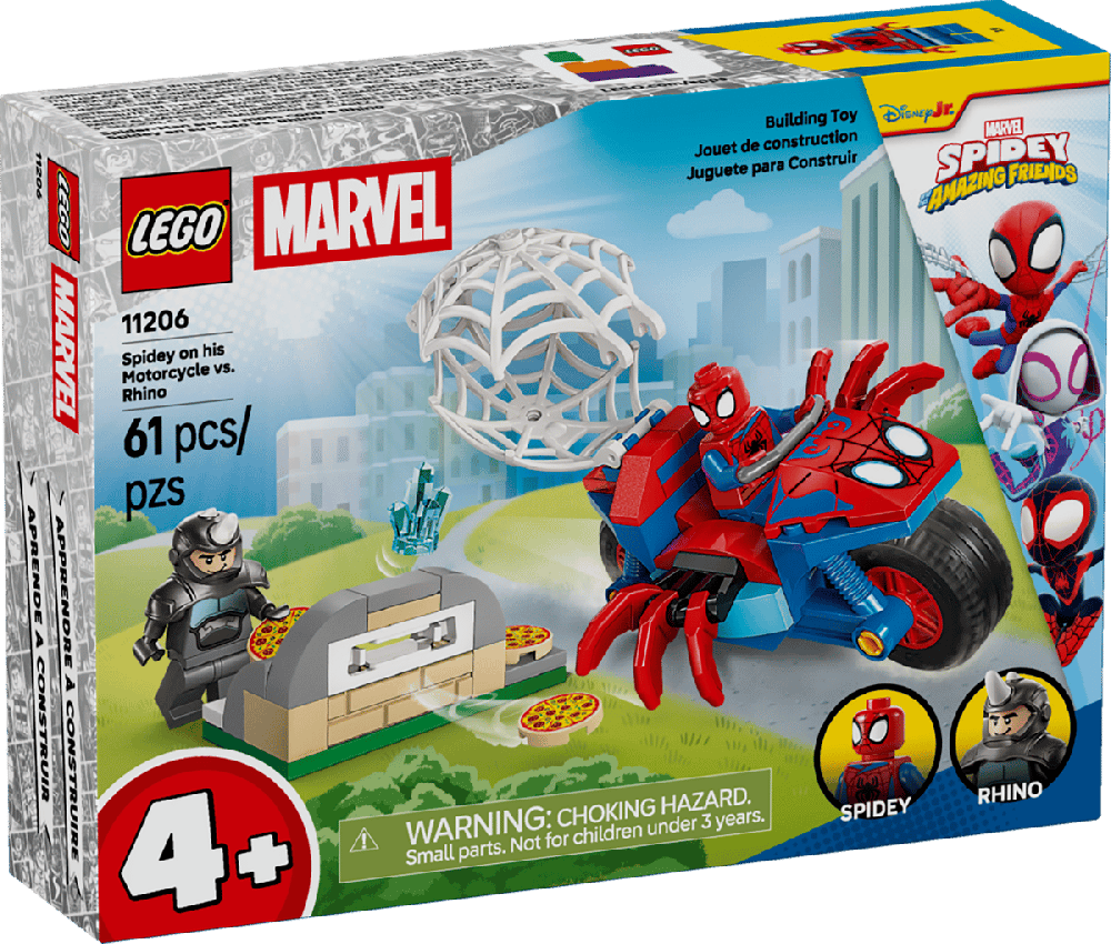 Lego Spidey na sua Mota contra Rhino