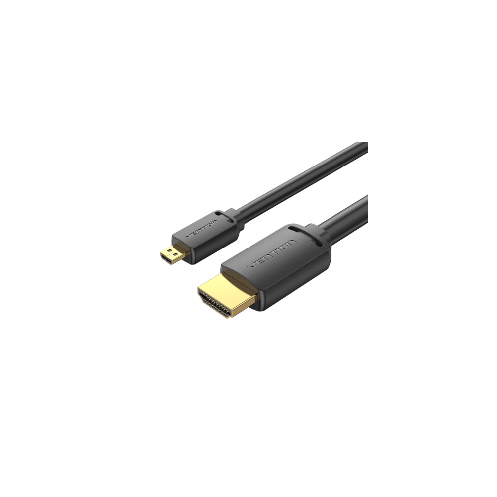 Cabo Vention Micro HDMI Macho para HDMI Macho 2.0 4K - 3m - Preto