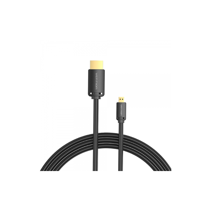 Cabo Vention Micro HDMI Macho para HDMI Macho 2.0 4K - 3m - Preto