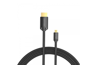 Cabo Vention Micro HDMI Macho para HDMI Macho 2.0 4K - 3m - Preto