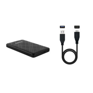 Caixa Externa HDD/SSD 2,5" com USB 3.0/3.1 Gen 1 - SATA I, II e III - Cabo USB 3.0