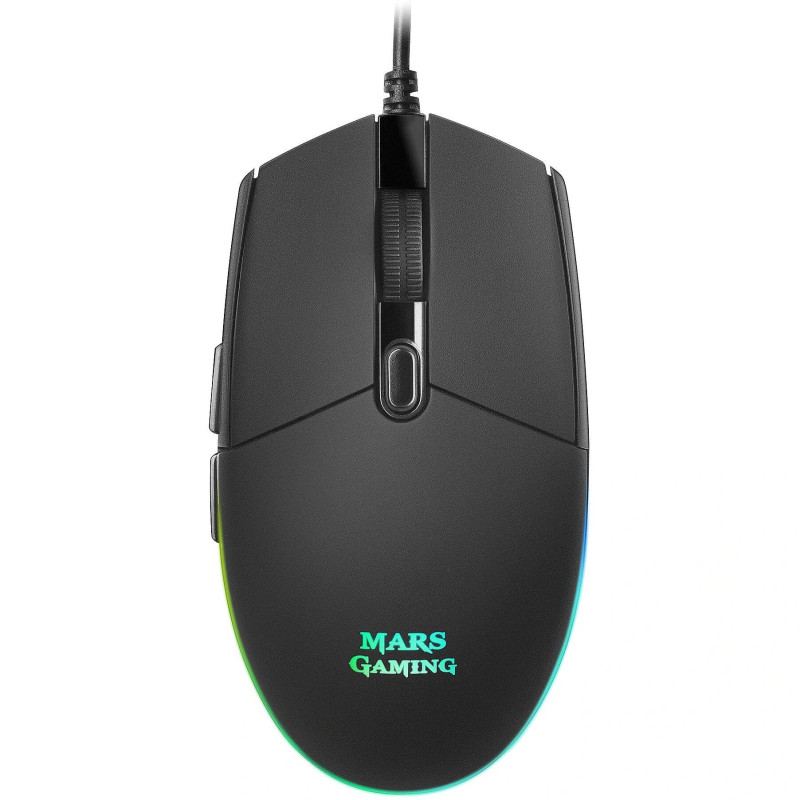 Rato Gaming Mars Gaming 3200dpi LED RGB 6 botões e cabo de 1.60m