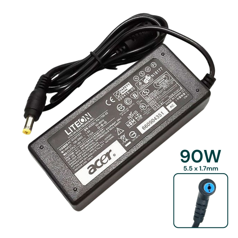 Carregador Original Acer 19V 4.74A 90W (5.5*1.7mm) - AP.09001.013
