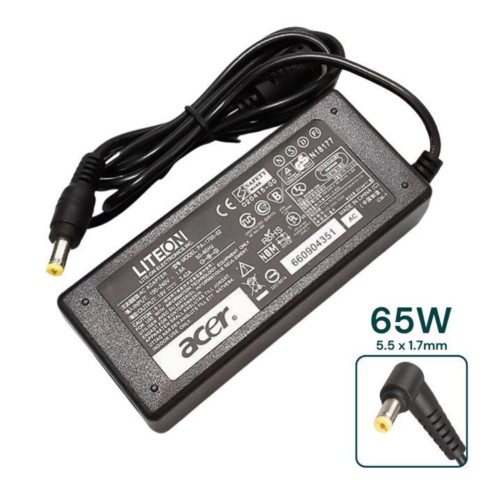 Carregador Original Acer 19V 3.42A 65W (5.5*1.7mm) - AP.0650A.001
