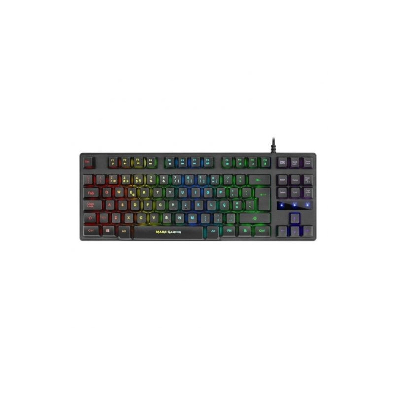 Teclado PT Gamer MarsGaming RGB Híbrido USB