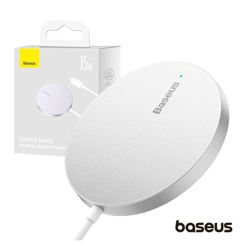 Carregador Indução QI Branco Mini3 15W