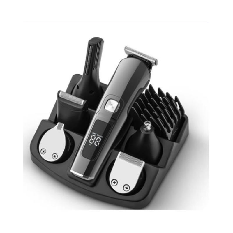 Máquina Corte Cabelo e Barba XO CF30 Recarregável - 4 Cabeças de corte - 10 Acessórios Preta