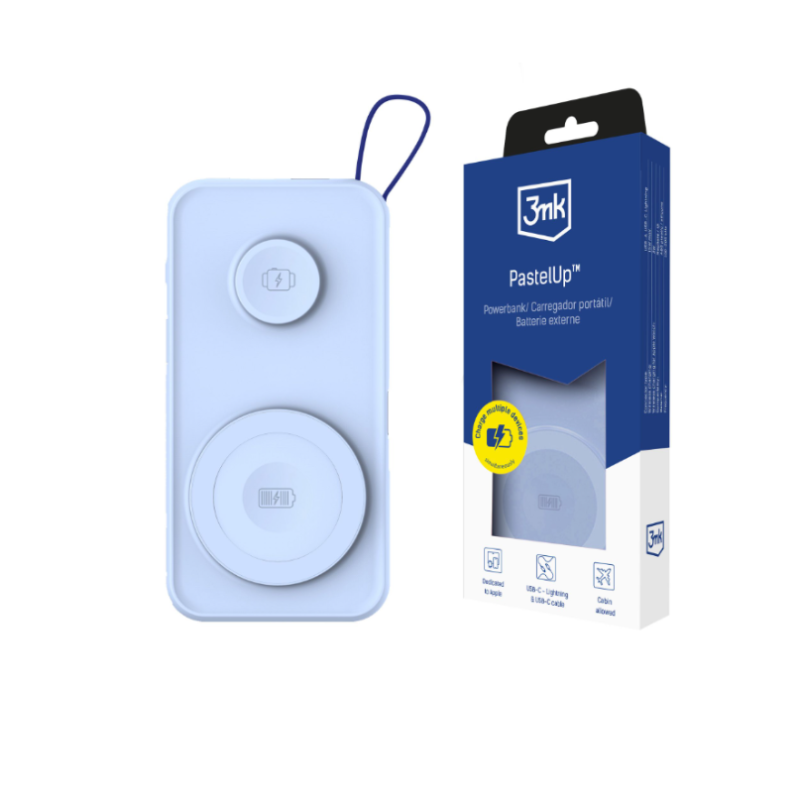 3mk Powerbank PastelUp 10,000mAh 22.5W USB Blue