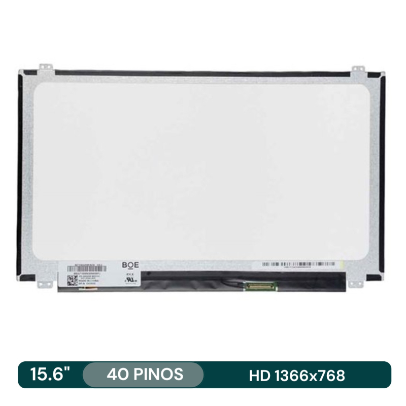 Ecrã LCD 15.6" 1366x768 HD 40Pin c/ brackets - NT156WHM-N10