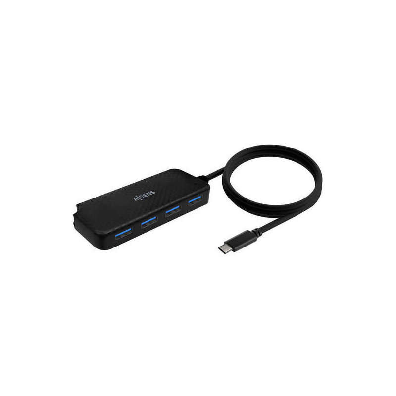Conversor Hub Aisens Type-C - 4xUSB-A 60cm Preto