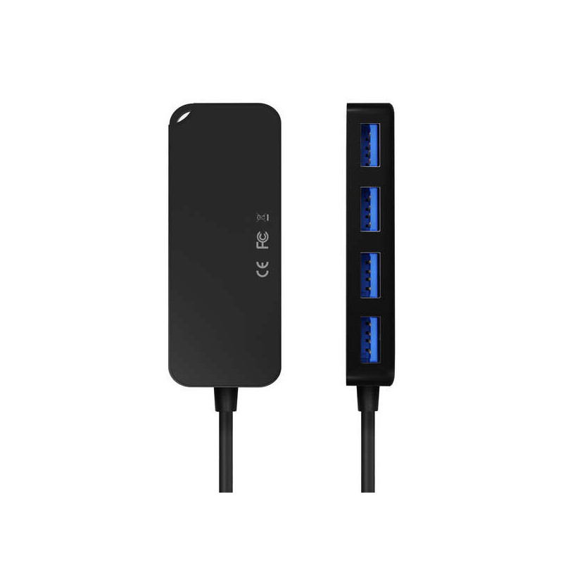Conversor Hub Aisens Type-C - 4xUSB-A 60cm Preto