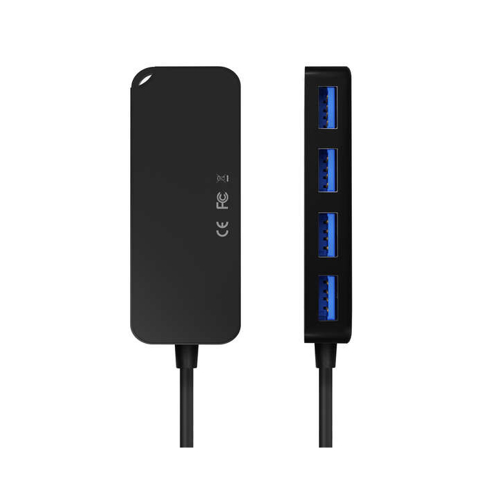 Conversor Hub Aisens Type-C - 4xUSB-A 60cm Preto