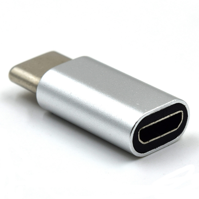 Adaptador Type-C para MicroUSB Cinzento