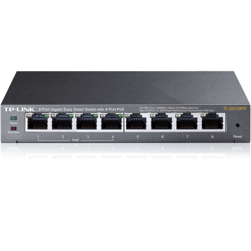 TP-Link Switch Easy Smart de 8 Portas Gigabit - 4 Portas PoE