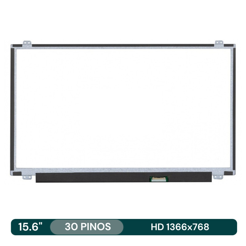Ecrã LCD 15.6" 1920x1080 FullHD 30Pin 36cm c/Brackets - B156HTN03.8