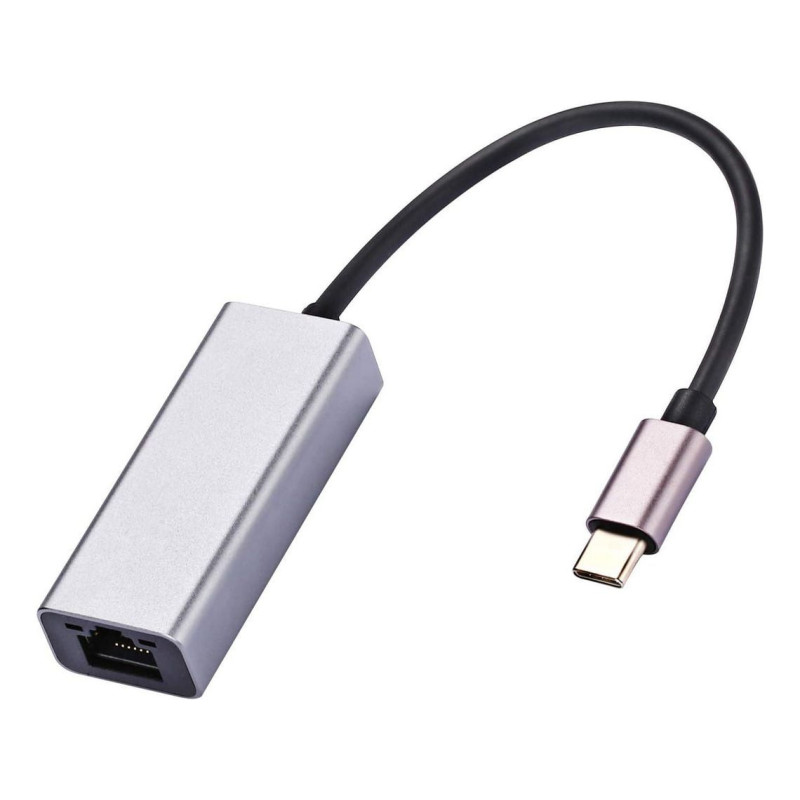 Adaptador Alumínio Type-C - Ethernet 1000Mbps